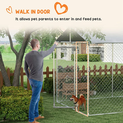 PawHut 19.7' x 7.5' x 7.5' Outdoor Dog Kennel With Waterproof Roof