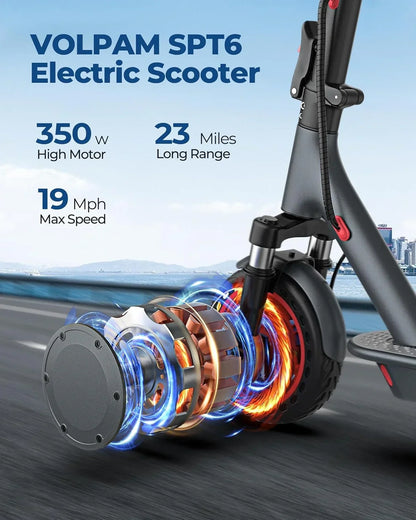 Electric Scooter 350W/500W Powerful Motor 8.5 In./10 In. Solid Tires 19/22Mph 28/21/12 Miles Range
