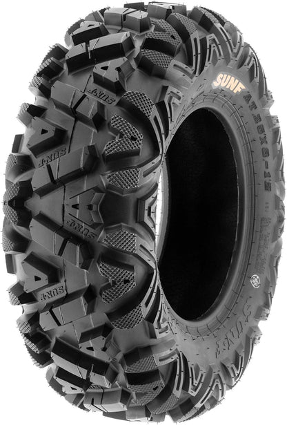 Set Of 4 ATV UTV All-Terrain Tires 25x8-12 Front And 25x10-12 Rear, 6 Pr, Tubeless A033