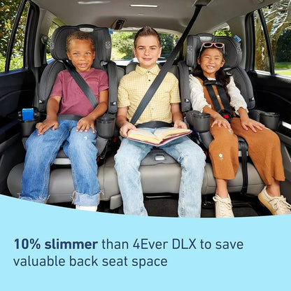 4Ever Dlx 4-in-1 Child Car Seat, Charlie, Car Seat For Babies And Toddlers, 10 Years Of Use, Rear-Facing, Forward-Facing And Booster Seat, Safe