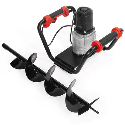 XtremepowerUS 1500W Electric Post Hole Digger With 6 In. Auger Bit, Anti Vibration Handle And Safety Lock For Soil And Fence Posts