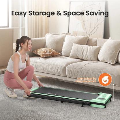 Ancheer Portable Folding Walking Pad 300lb, 7.5 MPH Under Desk Treadmill With Remote Control And LED Display