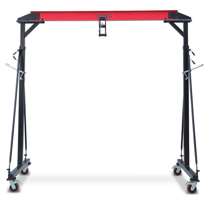 1-ton Gantry Crane, Adjustable, 2200 Lbs Lifting Capacity, Height Adjustable 96.5 In.-143.7 In, Portable Hoist For Factory, Construction Site