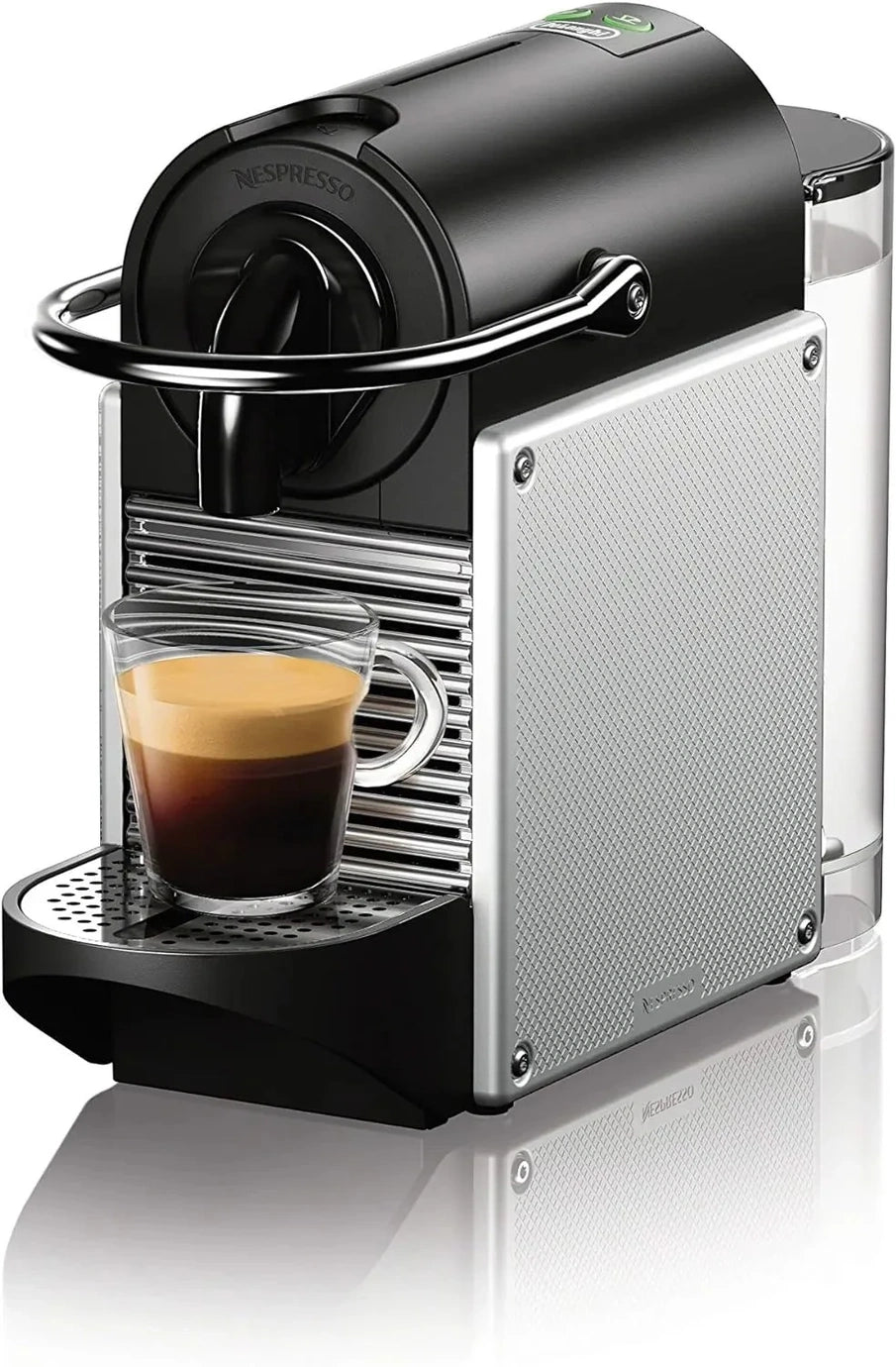 Nespresso Pixie Espresso Machine By DeLonghi, 19-Bar Pump, Compact Aluminum Design, Silver, 1100ml
