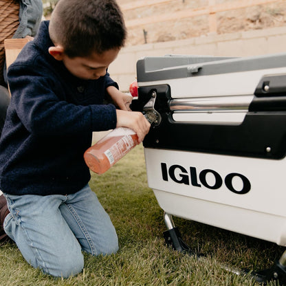 70Qt Wheeled Cooler Insulated Hard Shell Ice Chest