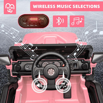 12V Kids Electric Ride On Truck Car Remote Control, Twin 35W Motors 3.5MPH Max Speed, Bluetooth USB Music Player