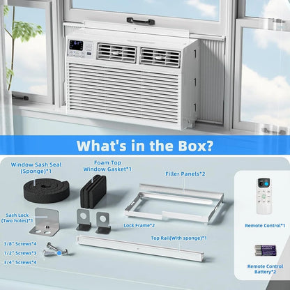 Antarctic Star 12,000 BTU U-Shaped Window Air Conditioner Unit Cools Up To 550 Sq. Ft. With 6 Modes 24H Timer, Ultra Quiet Window AC Units
