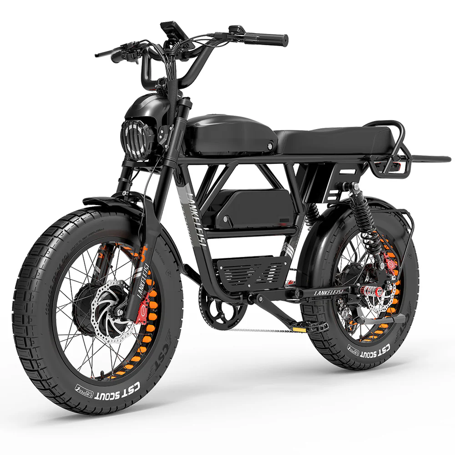 Lankeleisi x-Black Knight 1000W 2 Dual Motor 20 In. Fat Bike Fully E-Mountainbike 45Ah