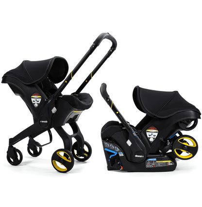 Stroller Combination Consisting Of Infant Car Seat And Latch Base, Model Year 2025 C Midnight Edition, From Car To Stroller In Seconds