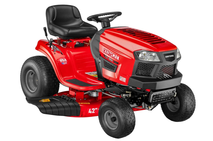 Craftsman T110 42-in Riding Lawn Mower, 17.5 HP Briggs And Stratton Engine, 7-Speed Transmission, Model 13AN77XS093