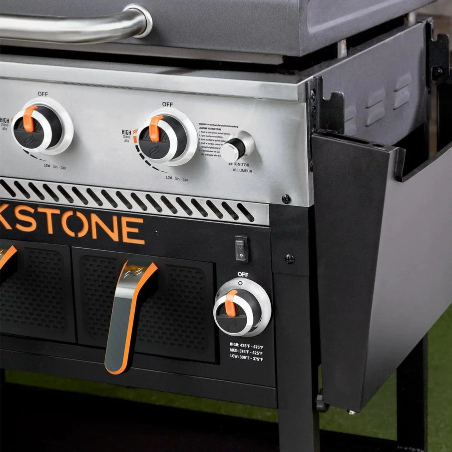 Blackstone 2-Burner 28 In. Griddle With Electric Air Fryer And Hood