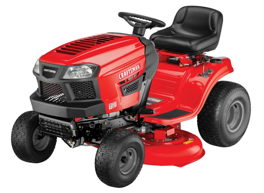 Craftsman T110 42-in Riding Lawn Mower, 17.5 HP Briggs And Stratton Engine, 7-Speed Transmission, Model 13AN77XS093