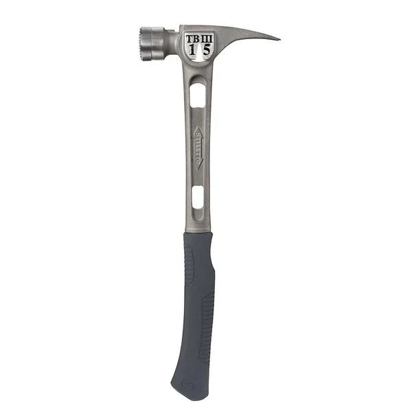 Stiletto TB3MC 15 Oz Ti-Bone III Titanium Hammer With Milled Face Curved Handle