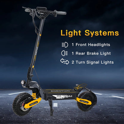 Off Road Electric Scooter For Adults, 1200W Motor Fast E Scooter, Up To 28MPH Top Speed And 20Miles Long Range, 11 In. Off-Road Tires