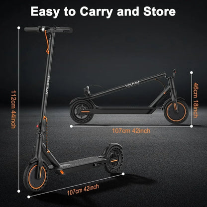 Electric Scooter 350W/500W Powerful Motor 8.5 In./10 In. Solid Tires 19/22Mph 28/21/12 Miles Range