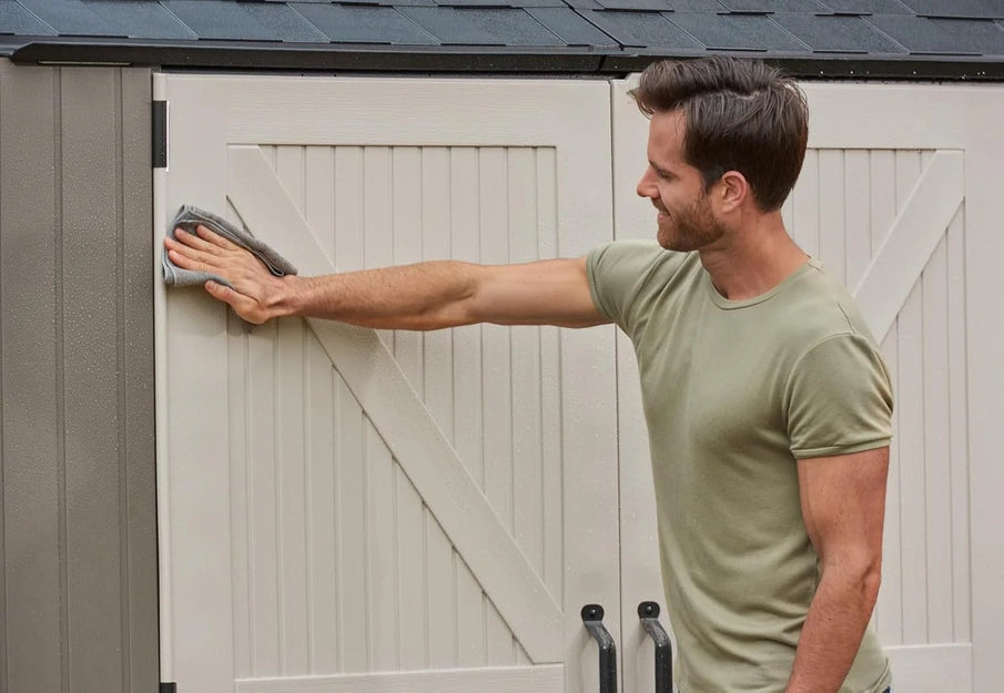 Rubbermaid Resin Outdoor Storage Shed With Floor
