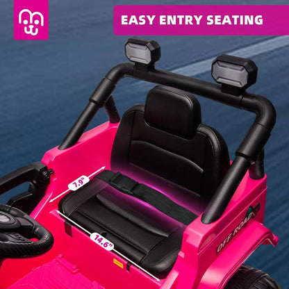 12V Kids Electric Ride On Truck Car Remote Control, Twin 35W Motors 3.5MPH Max Speed, Bluetooth USB Music Player