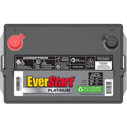 EverStart Platinum AGM Automotive Battery, Group Size 24F 12 Volt, 750 CCA, MadeInUSA