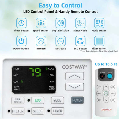 10000 Btu Quiet Window Air Conditioner With Remote Amp Eco Mode Energy Star Certified 3-in-1 Window Ac Unit With Dehumidifier