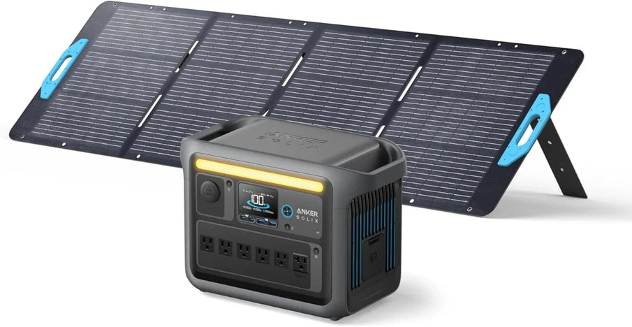Portable Power Station 1800W, 2400W Peak Solar Generator 58 Minutes To Fully Charge