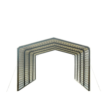TMG-CP1220F 12' x 20' All-Steel Carport With Closed Side Walls