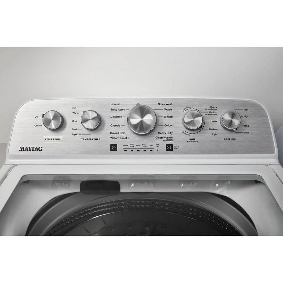 Maytag 4.8 Cu. Ft. Top Load Washer With Extra Power Boost, White, MVW5430MW