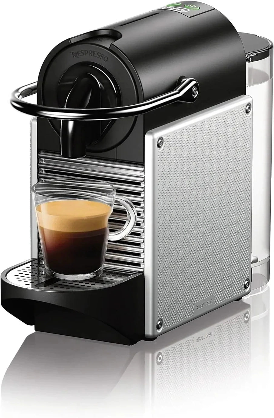 Nespresso Pixie Espresso Machine By DeLonghi, 19-Bar Pump, Compact Aluminum Design, Silver, 1100ml