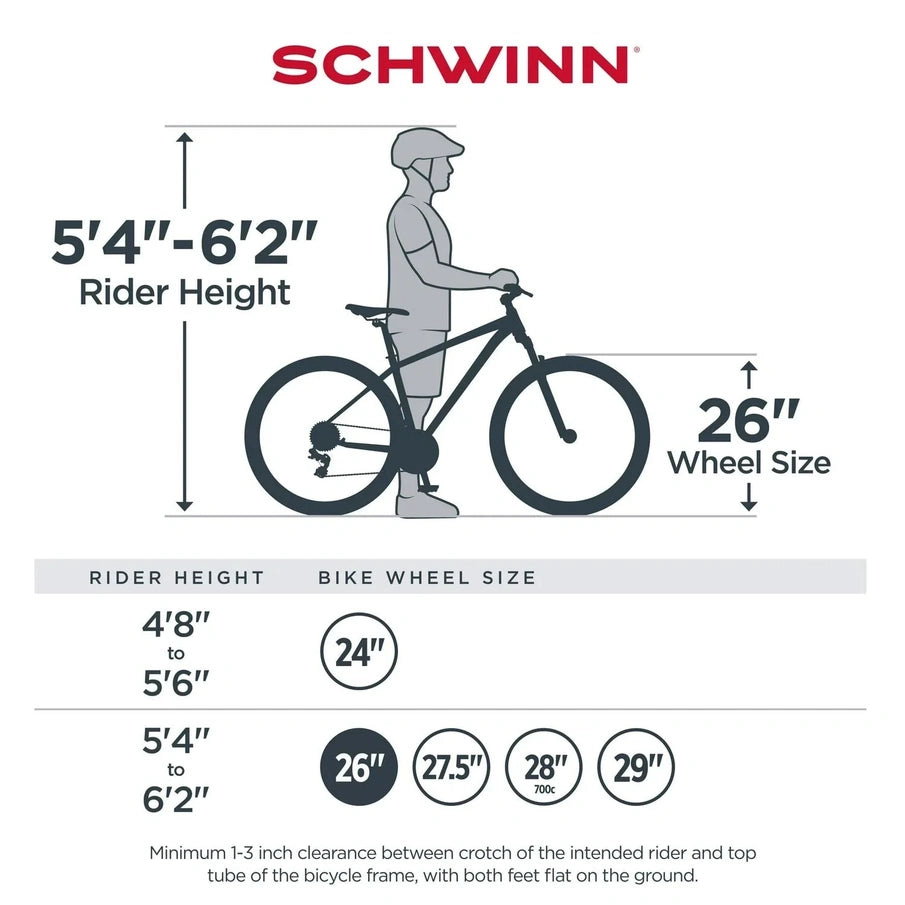 Schwinn Sidewinder Mountain Bike. 26-inch Wheels. 21 Speeds. Mens Style. Black