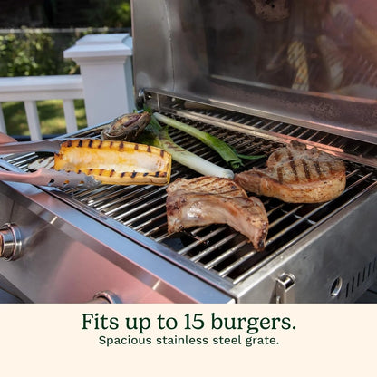 Cuisinart Chef's Style Tabletop Portable Propane Grill 20000 BTU 2-Burner Outdoor Gas Grill