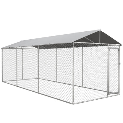 PawHut 19.7' x 7.5' x 7.5' Outdoor Dog Kennel With Waterproof Roof