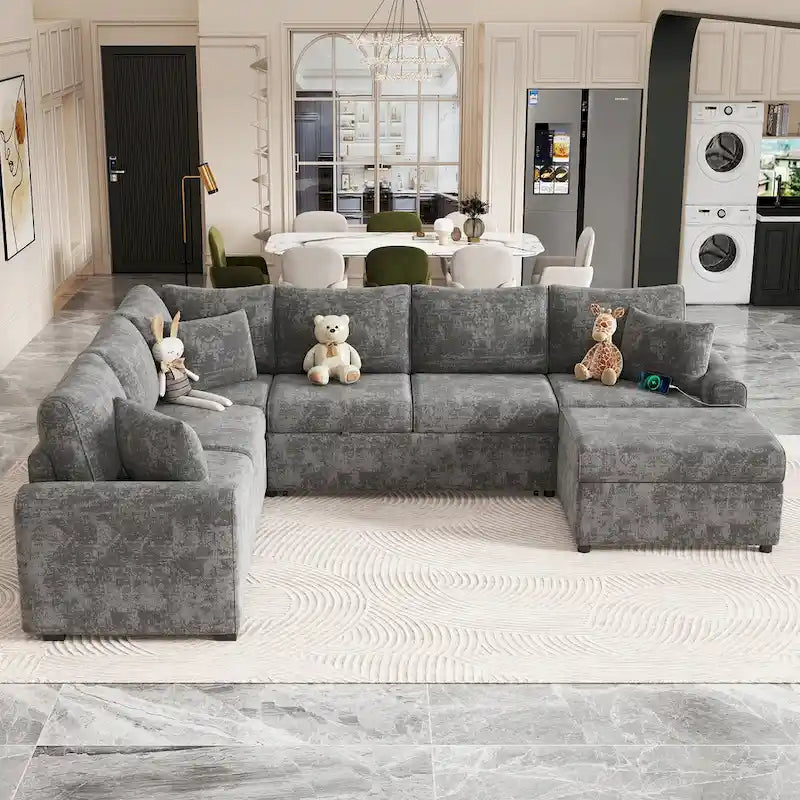 Sectional Sofa Pull-Out Sofa Bed Sleeper