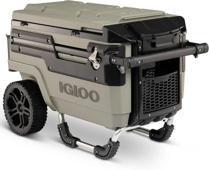 70Qt Wheeled Cooler Insulated Hard Shell Ice Chest