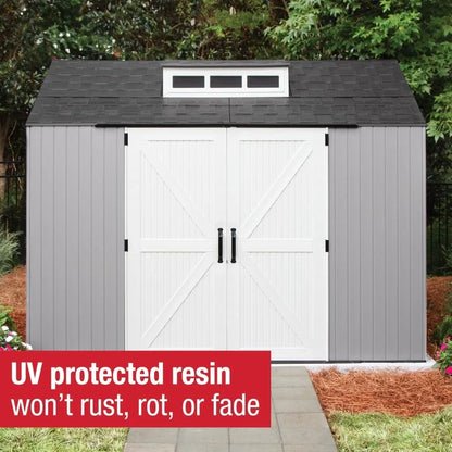 Rubbermaid Resin Outdoor Storage Shed With Floor