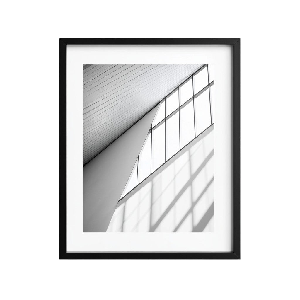 Vjqxb Framed Fine Art Wall Print - Modern Black & White Photography for Home Office & Bedroom - Professional Minimalist Decor