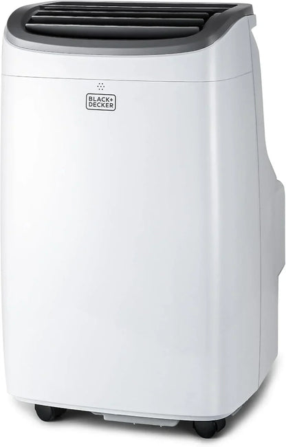 Black Plus Decker 10,000 BTU Portable Air Conditioner For Rooms Up To 450 Sq With Remote Control