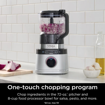 Ninja Detect Kitchen System Power Blender Plus Processor With Blend Sense Technology, Silver, TB400