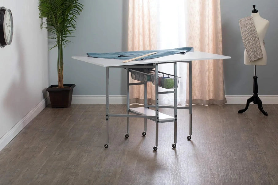Sew Ready Hobby Cutting Table, 58.75 In. x 36.5 In., White/Silver, x36