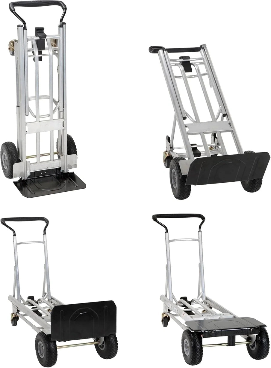 4-in-1 Folding Hand Truck With Puncture-Proof Wheels