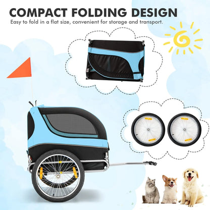 Pet Bike Trailer Holds 40kg Bicycle Trailer For Small And Medium-Sized Dogs