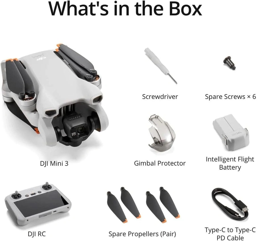 DJI Mini 3, Drones With Camera For Adults 4K, 38-min Flight Time, Up To 32800 Ft, 10km Video Transmission, True Vertical Shooting