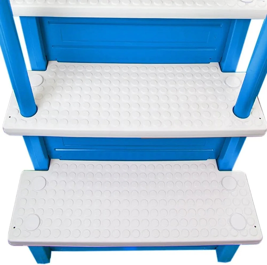 Select Anti-Slip in-Pool Steps, Gray, For Above Ground Swimming Pools, Can Mount To Decks 48 In. To 54 In. H, Safety Stairs Capacity Up To 300 Lbs