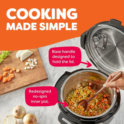 9-in-1 Multicooker, Pressure Cooker, Slow Cook, Rice Maker, Steamer, Sauté, Yogurt, Warmer And Sterilizer, Includes App With Over 800 Recipes