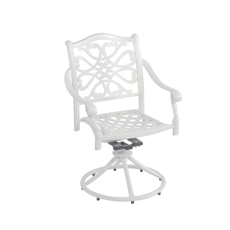 5-Piece Cast Aluminum Patio Dining Set With 4 Swivel Chair