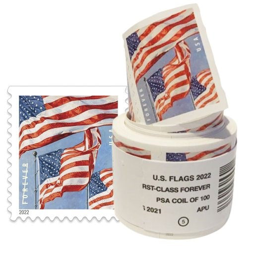 2022 U.S Flag Forever Stamps Roll 500pcs
